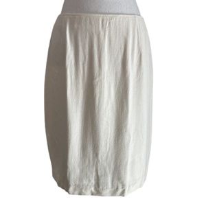 MARIMEKKO cream pencil skirt Womens 10 Lined Stained